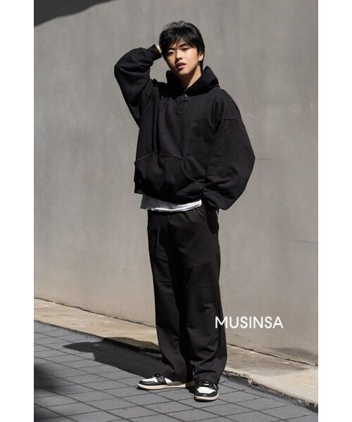 MUSINSA STANDARD（ムシンサスタンダード）の「ジェンダーレス ワイドバンディングスラックス [ダークグレー]（スラックス・レディース・その他・32/30/24/26/28/34）」の15枚目の写真