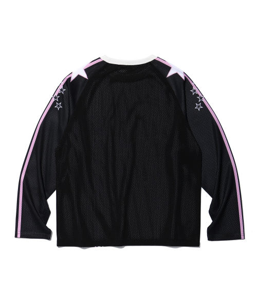 YOUHEE（ユヒ）の「YOUHEE MESH LONG SLEEVE BLACK（Tシャツ/カットソー・レディース・その他・FREE）」の5枚目の写真