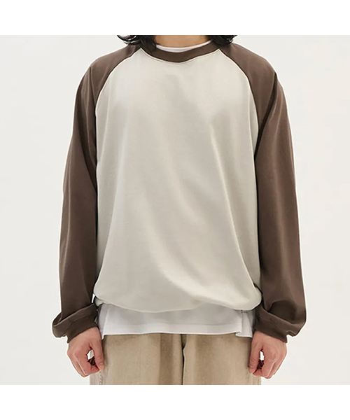 XERO(ゼロ)の「ストリングラグランロングスリーブTシャツ(Tシャツ/カットソー・レディース・オリーブ/ブラック/チャコール/ブラウン・MEDIUM/LARGE)」の4枚目の写真