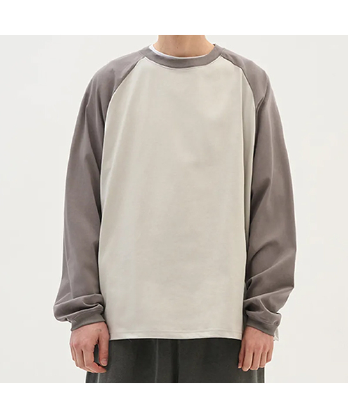 XERO(ゼロ)の「ストリングラグランロングスリーブTシャツ(Tシャツ/カットソー・レディース・オリーブ/ブラック/チャコール/ブラウン・MEDIUM/LARGE)」の1枚目の写真