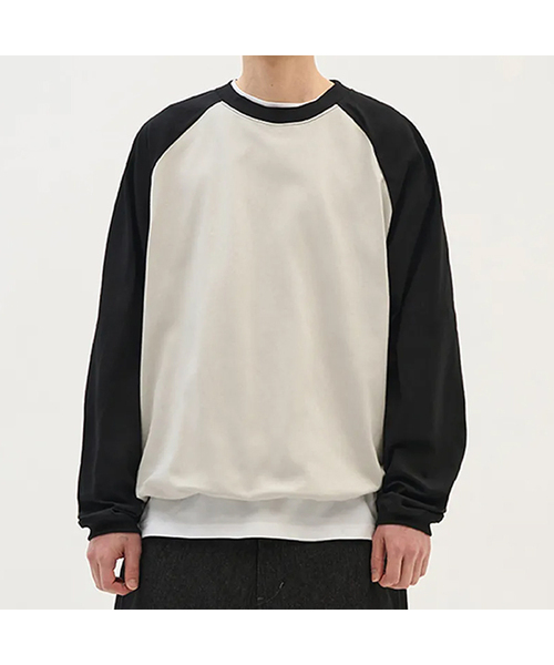 XERO(ゼロ)の「ストリングラグランロングスリーブTシャツ(Tシャツ/カットソー・レディース・オリーブ/ブラック/チャコール/ブラウン・MEDIUM/LARGE)」の2枚目の写真