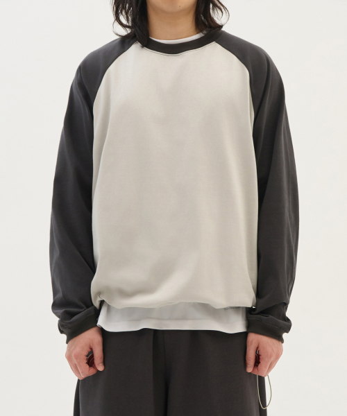 XERO(ゼロ)の「ストリングラグランロングスリーブTシャツ(Tシャツ/カットソー・レディース・オリーブ/ブラック/チャコール/ブラウン・MEDIUM/LARGE)」の7枚目の写真