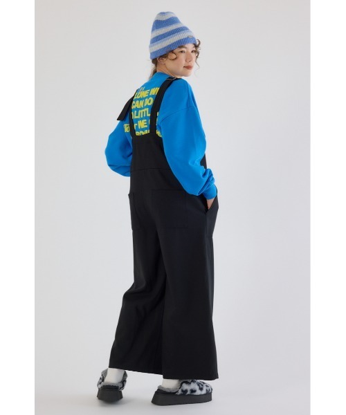 RODEO CROWNS WIDE BOWL（ロデオクラウンズワイドボウル）の「ウールライクサロペット（サロペット/オーバーオール・レディース・グレー/ブラック/ブラウン・FREE）」の10枚目の写真