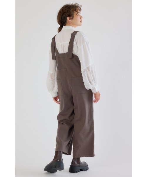 RODEO CROWNS WIDE BOWL（ロデオクラウンズワイドボウル）の「ウールライクサロペット（サロペット/オーバーオール・レディース・グレー/ブラック/ブラウン・FREE）」の15枚目の写真