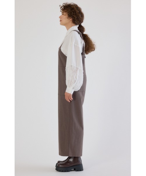 RODEO CROWNS WIDE BOWL（ロデオクラウンズワイドボウル）の「ウールライクサロペット（サロペット/オーバーオール・レディース・グレー/ブラック/ブラウン・FREE）」の18枚目の写真