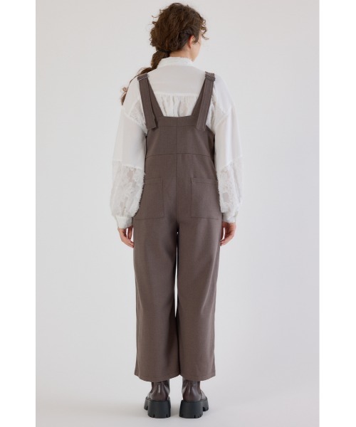 RODEO CROWNS WIDE BOWL（ロデオクラウンズワイドボウル）の「ウールライクサロペット（サロペット/オーバーオール・レディース・グレー/ブラック/ブラウン・FREE）」の19枚目の写真