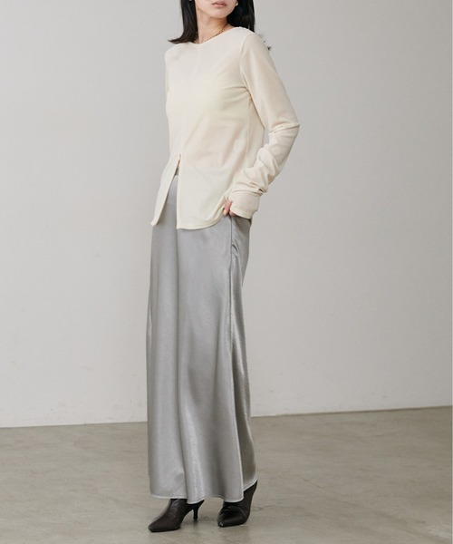 LARUTA（ラルータ）の「【LARUTA】とろみナロースカート（スカート・レディース・グレー系その他/アイボリー/ブラウン/ブラック・LARGE/MEDIUM）」の21枚目の写真