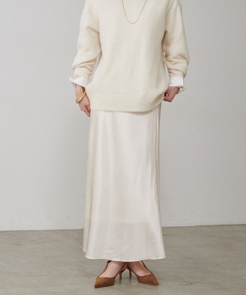 LARUTA（ラルータ）の「【LARUTA】とろみナロースカート（スカート・レディース・グレー系その他/アイボリー/ブラウン/ブラック・LARGE/MEDIUM）」の9枚目の写真