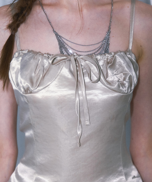 ROSEFRANTZ（ロゼフランツ）の「Satin Slim Sleeveless [Beige]（Tシャツ/カットソー・レディース・Beige・SMALL/MEDIUM）」の2枚目の写真