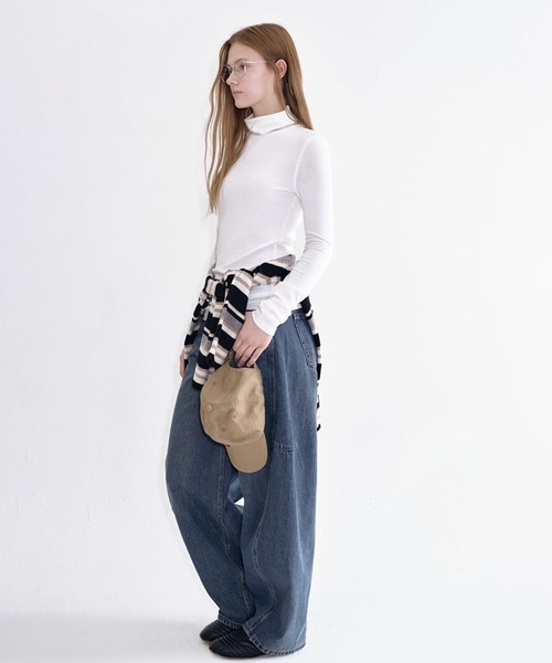 セール】サイドシーム ワイドデニムパンツ FD25K051【Fano Studios