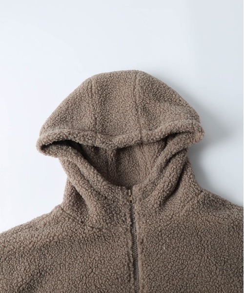 CURA CLOSET(キュラ クローゼット)の「【ema.217 select】テディボア ハーフジップ パーカー(パーカー・レディース・アイボリー/ブラック/ブラウン/モカ・フリー)」の19枚目の写真