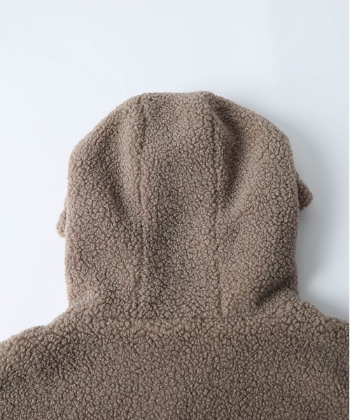 CURA CLOSET(キュラ クローゼット)の「【ema.217 select】テディボア ハーフジップ パーカー(パーカー・レディース・アイボリー/ブラック/ブラウン/モカ・フリー)」の16枚目の写真