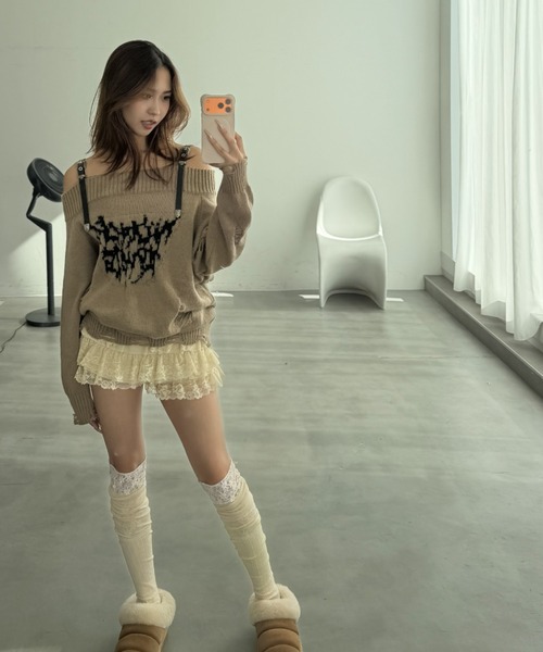 Y2K SYNAPSE FACTORY（ワイツーケー シナプスファクトリー）の「【レースフリル】ショートパンツ（スカート・レディース・ベージュ・FREE）」の16枚目の写真