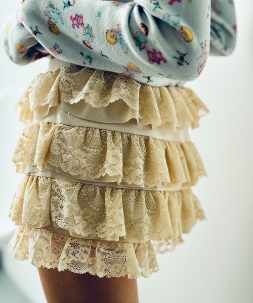 Y2K SYNAPSE FACTORY（ワイツーケー シナプスファクトリー）の「【レースフリル】ショートパンツ（スカート・レディース・ベージュ・FREE）」の19枚目の写真