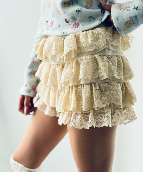 Y2K SYNAPSE FACTORY（ワイツーケー シナプスファクトリー）の「【レースフリル】ショートパンツ（スカート・レディース・ベージュ・FREE）」の18枚目の写真