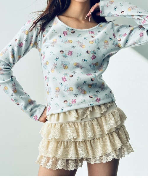 Y2K SYNAPSE FACTORY（ワイツーケー シナプスファクトリー）の「【レースフリル】ショートパンツ（スカート・レディース・ベージュ・FREE）」の11枚目の写真