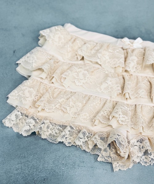 Y2K SYNAPSE FACTORY（ワイツーケー シナプスファクトリー）の「【レースフリル】ショートパンツ（スカート・レディース・ベージュ・FREE）」の8枚目の写真