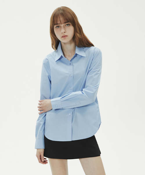 LADY VOLUME(レディーボリューム)の「CLASSIC LINE BASIC SHIRT_BLUE(シャツ/ブラウス・レディース・その他・SMALL/MEDIUM)」の1枚目の写真