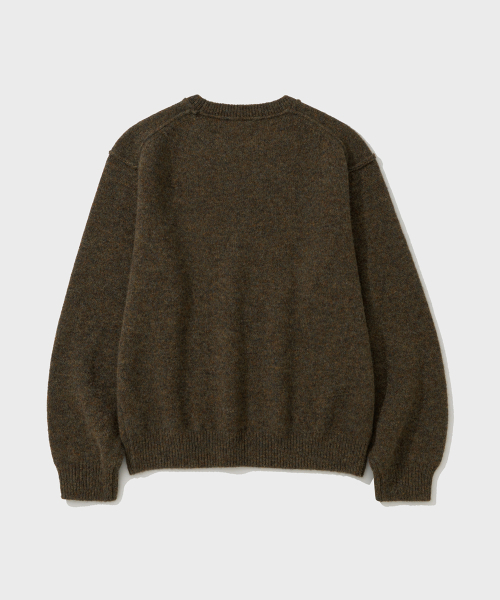 SHIRTER(シャーター)の「SHAGGY DOG REVERSE SEAM KNIT (BROWN)(ニット/セーター・メンズ・その他・SMALL/MEDIUM/LARGE)」の2枚目の写真