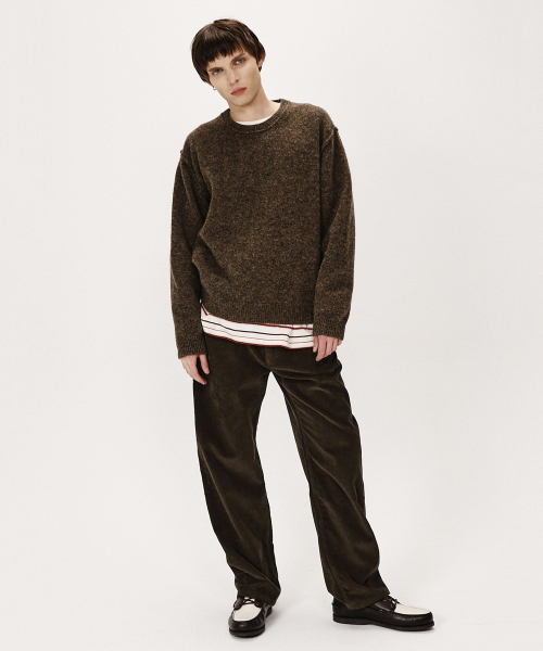 SHIRTER(シャーター)の「SHAGGY DOG REVERSE SEAM KNIT (BROWN)(ニット/セーター・メンズ・その他・SMALL/MEDIUM/LARGE)」の4枚目の写真