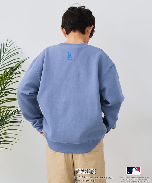 PEANUTS（ピーナッツ）の「【PEANUTS×MLB】オリジナルデザイン KIDS裏起毛トレーナー  キッズサイズ ヤンキース ドジャース カブス キャラクター（スウェット・キッズ・ブラック系その他3/ベージュ系その他3/グレー系その他/ベージュ系その他2/グレー系その他2/ブルー系その他・130cm/150cm/140cm/160cm）」の8枚目の写真