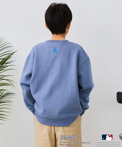 PEANUTS（ピーナッツ）の「【PEANUTS×MLB】オリジナルデザイン KIDS裏起毛トレーナー  キッズサイズ ヤンキース ドジャース カブス キャラクター（スウェット・キッズ・ブラック系その他3/ベージュ系その他3/グレー系その他/ベージュ系その他2/グレー系その他2/ブルー系その他・130cm/150cm/140cm/160cm）」の7枚目の写真