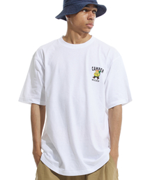 キャンピングクラブ スモールロゴ 半袖Tシャツ ホワイトライム