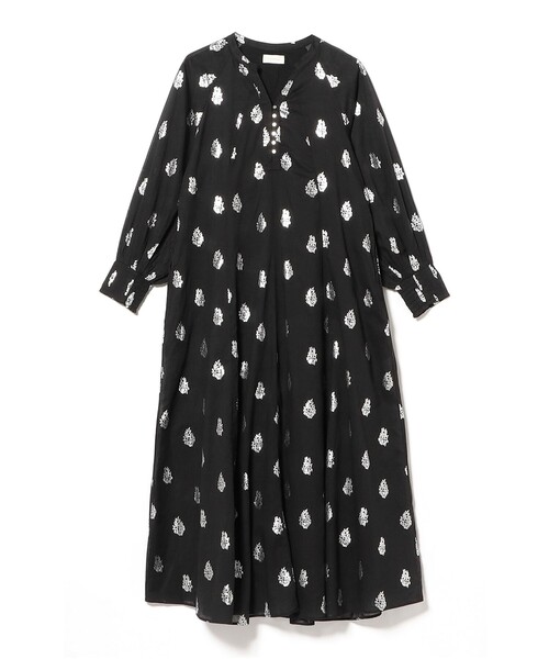 ne Quittez pas / ボイル フラワー ロングスリーブ ワンピース［手洗い