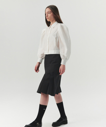 See-Through Cropped Blouse - Off White