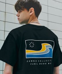ビッグウェーブ半袖Tシャツ（ブラック）