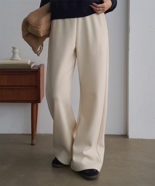 KOBE LETTUCE（コウベレタス）の「低身長/高身長サイズあり　[ 裏起毛 ] 裏フリース暖か錯覚美脚カーブパンツ（その他パンツ・レディース・アイボリー/ブラック/ブラウン/チャコール・L/M/M-Short/TM/PM）」の5枚目の写真