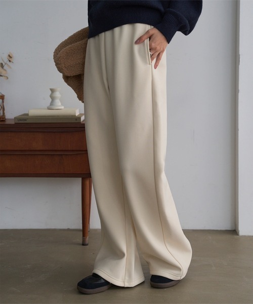 KOBE LETTUCE（コウベレタス）の「低身長/高身長サイズあり　[ 裏起毛 ] 裏フリース暖か錯覚美脚カーブパンツ（その他パンツ・レディース・アイボリー/ブラック/ブラウン/チャコール・L/M/M-Short/TM/PM）」の6枚目の写真