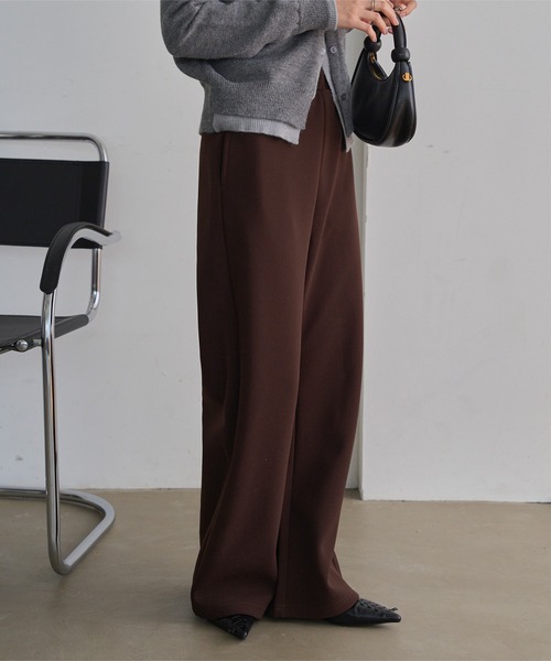 KOBE LETTUCE（コウベレタス）の「低身長/高身長サイズあり　[ 裏起毛 ] 裏フリース暖か錯覚美脚カーブパンツ（その他パンツ・レディース・アイボリー/ブラック/ブラウン/チャコール・L/M/M-Short/TM/PM）」の10枚目の写真