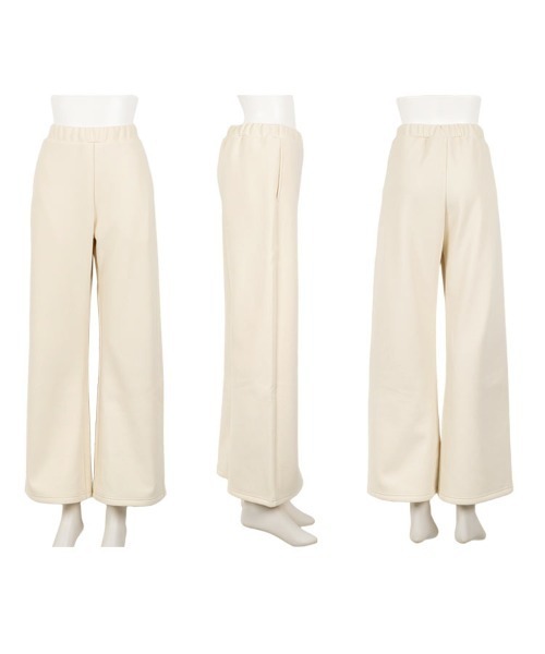 KOBE LETTUCE（コウベレタス）の「低身長/高身長サイズあり　[ 裏起毛 ] 裏フリース暖か錯覚美脚カーブパンツ（その他パンツ・レディース・アイボリー/ブラック/ブラウン/チャコール・L/M/M-Short/TM/PM）」の12枚目の写真