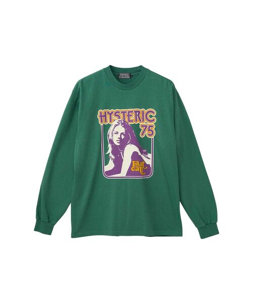 HYSTERIC GLAMOUR(ヒステリックグラマー)の「LAST CALL 75 Tシャツ(Tシャツ/カットソー・メンズ・ブラック/グリーン/ホワイト・MEDIUM/SMALL/X-LARGE/LARGE)」の1枚目の写真