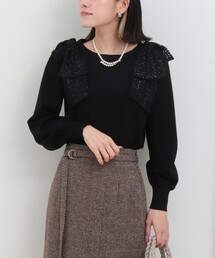 MICO COULIER | 肩BIGリボン付きプルオーバーニット(ニット/セーター)