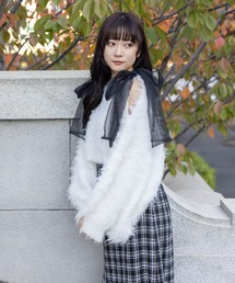 clear | 肩チュールリボンニットトップス[着回し力抜群 ガーリー]≪AW新作≫(ニット/セーター)