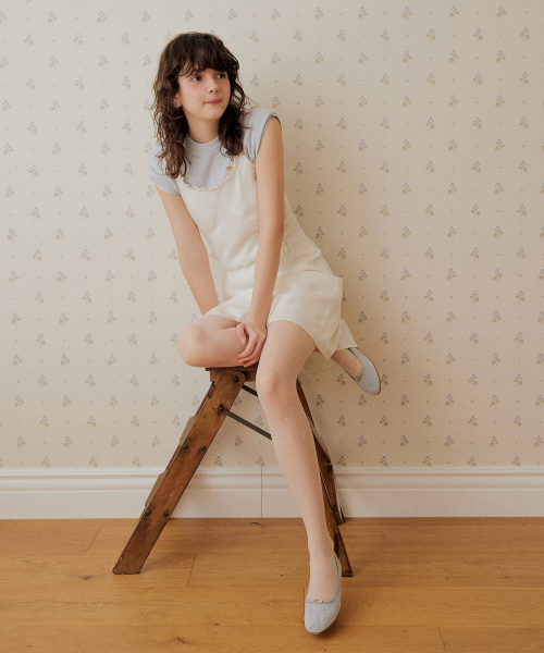 ADAUL(アダウル)の「Jacquard rope belt frill neck mini dress - ivory(ワンピース・レディース・アイボリー・SMALL/MEDIUM)」の3枚目の写真