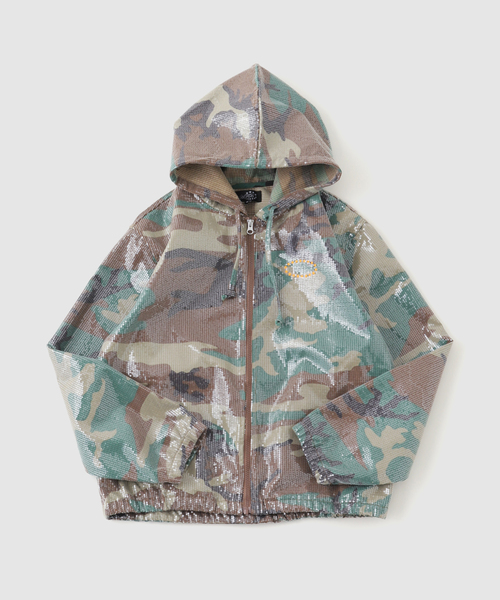 AFB / エーエフビー HOODED SPANGLE FLANNEL JACKET（ブルゾン）｜AFB