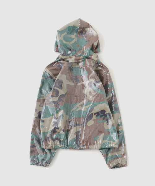 AFB HOODED SPANGLE FLANNEL JACKET カモ AFB / エーエフビー HOODED SPANGLE FLANNEL JACKET（ブルゾン）｜AFB