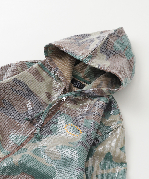 AFB / エーエフビー HOODED SPANGLE FLANNEL JACKET（ブルゾン）｜AFB