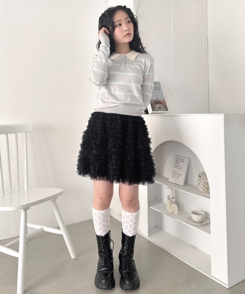 Loueme（ルエム）の「ボーダーポロトップス（Tシャツ/カットソー・レディース・ホワイト/ネイビー/グレー/ピンク・FREE）」の8枚目の写真