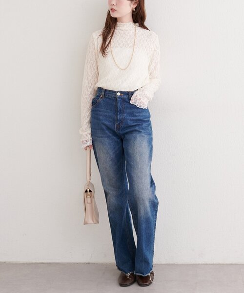 natural couture（ナチュラルクチュール）の「リバーシブルタートルトップス（Tシャツ/カットソー・レディース・アイボリー/ブラック/チャコールグレー/ミント/ピンク・FREE）」の9枚目の写真