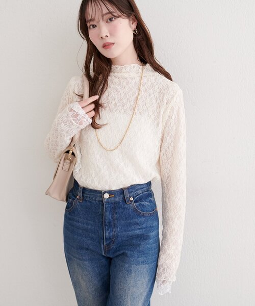 natural couture（ナチュラルクチュール）の「リバーシブルタートルトップス（Tシャツ/カットソー・レディース・アイボリー/ブラック/チャコールグレー/ミント/ピンク・FREE）」の11枚目の写真