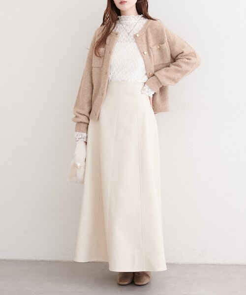 natural couture（ナチュラルクチュール）の「リバーシブルタートルトップス（Tシャツ/カットソー・レディース・アイボリー/ブラック/チャコールグレー/ミント/ピンク・FREE）」の13枚目の写真