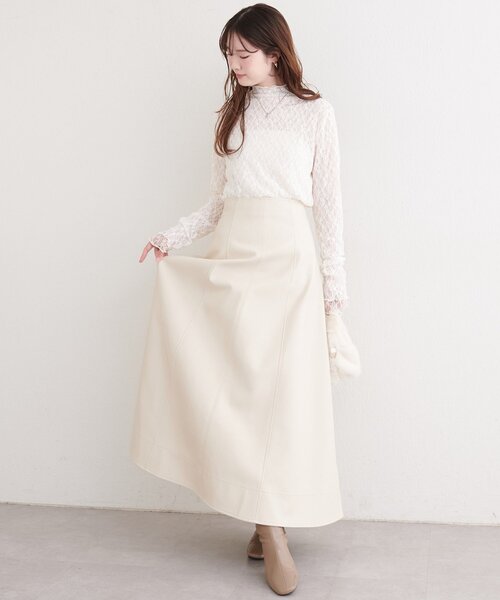 natural couture（ナチュラルクチュール）の「リバーシブルタートルトップス（Tシャツ/カットソー・レディース・アイボリー/ブラック/チャコールグレー/ミント/ピンク・FREE）」の16枚目の写真