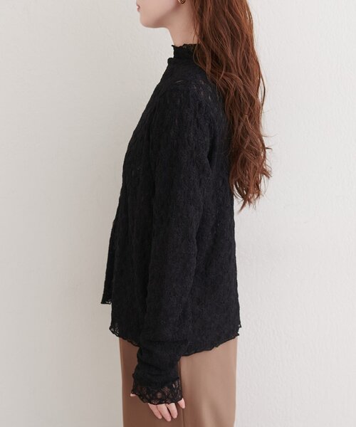 natural couture（ナチュラルクチュール）の「リバーシブルタートルトップス（Tシャツ/カットソー・レディース・アイボリー/ブラック/チャコールグレー/ミント/ピンク・FREE）」の7枚目の写真