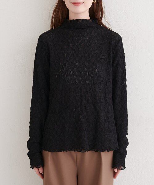 natural couture（ナチュラルクチュール）の「リバーシブルタートルトップス（Tシャツ/カットソー・レディース・アイボリー/ブラック/チャコールグレー/ミント/ピンク・FREE）」の12枚目の写真