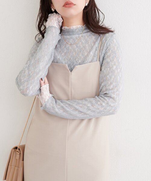 natural couture（ナチュラルクチュール）の「リバーシブルタートルトップス（Tシャツ/カットソー・レディース・アイボリー/ブラック/チャコールグレー/ミント/ピンク・FREE）」の13枚目の写真