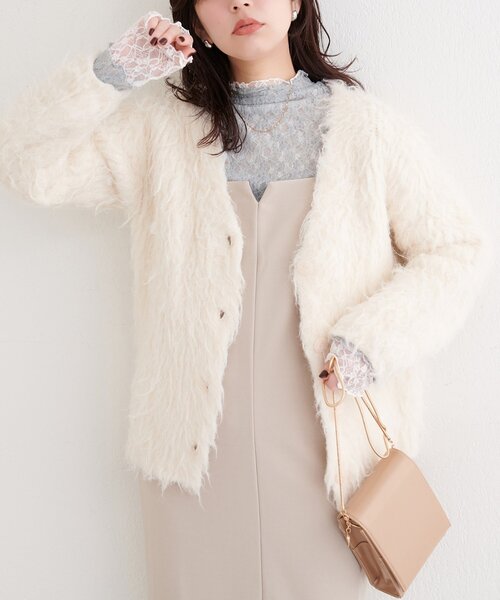 natural couture（ナチュラルクチュール）の「リバーシブルタートルトップス（Tシャツ/カットソー・レディース・アイボリー/ブラック/チャコールグレー/ミント/ピンク・FREE）」の17枚目の写真